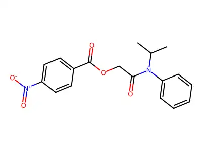 [2-oxo-2-(N-propan-2-ylanilino)ethyl] 4-nitrobenzoate structure