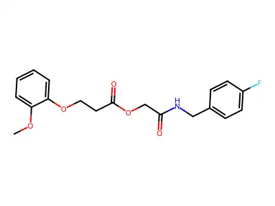 [2-[(4-Fluorophenyl)methylamino]-2-oxoethyl] 3-(2-methoxyphenoxy)propanoate structure