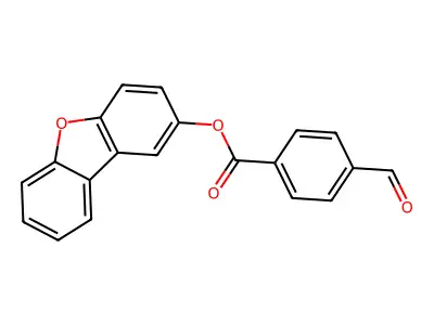 Dibenzofuran-2-yl 4-formylbenzoate structure