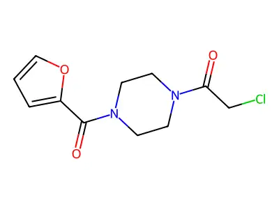 2-Chloro-1-(4-(furan-2-carbonyl)piperazin-1-yl)ethanone structure