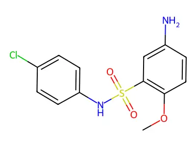 5-Amino-N-(4-chlorophenyl)-2-methoxybenzenesulfonamide structure