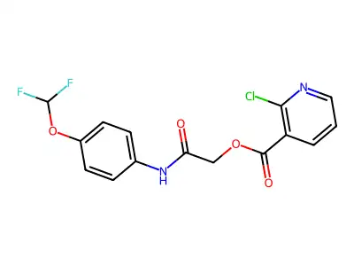 {[4-(Difluoromethoxy)phenyl]carbamoyl}methyl 2-chloropyridine-3-carboxylate structure