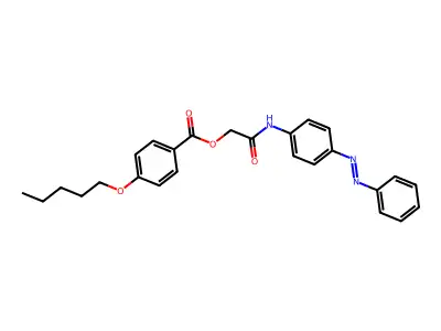 (4-phenyldiazenylphenyl)carbamoylmethyl 4-pentoxybenzoate structure
