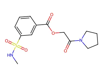 (2-Oxo-2-pyrrolidin-1-ylethyl) 3-(methylsulfamoyl)benzoate structure