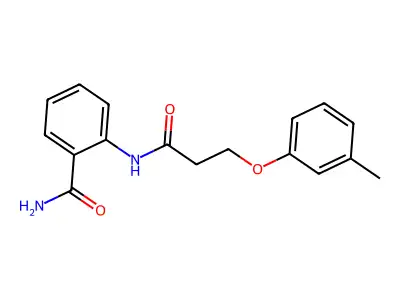 2-[3-(3-Methylphenoxy)propanoylamino]benzamide structure
