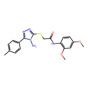 2-{[4-amino-5-(4-methylphenyl)-4H-1,2,4-triazol-3-yl]sulfanyl}-N-(2,4-dimethoxyphenyl)acetamide structure