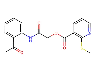 [2-(2-Acetylanilino)-2-oxoethyl] 2-methylsulfanylpyridine-3-carboxylate structure