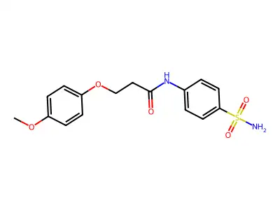 3-(4-methoxyphenoxy)-N-(4-sulfamoylphenyl)propanamide structure