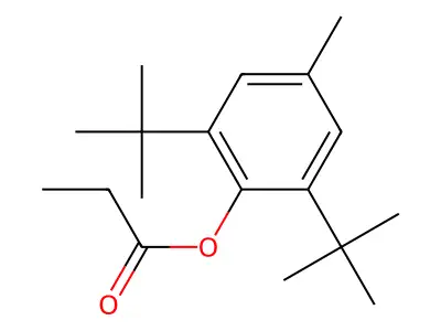 Propionic acid 2,6-DI-tert-butyl-4-methyl-phenyl ester structure