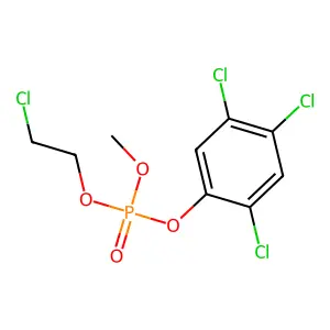 2-Chloroethyl methyl 2,4,5-trichlorophenyl phosphate structure