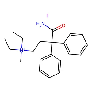 Ammonium, (3-carbamoyl-3,3-diphenylpropyl)diethylmethyl-, iodide structure