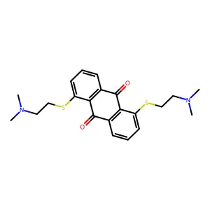 1,5-Bis((2-(dimethylamino)ethyl)thio)-9,10-anthracenedione structure
