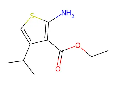 Ethyl 2-amino-4-(1-methylethyl)-3-thiophenecarboxylate structure