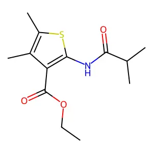 Ethyl 4,5-dimethyl-2-(2-methylpropanoylamino)thiophene-3-carboxylate structure