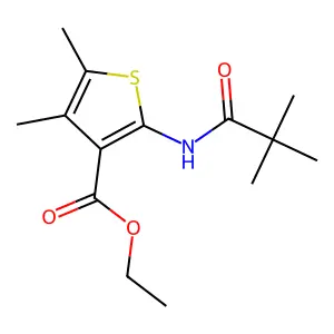 Ethyl 2-(2,2-dimethylpropanamido)-4,5-dimethylthiophene-3-carboxylate structure