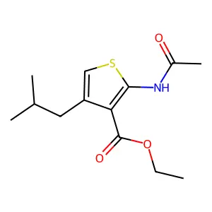 Ethyl 2-(acetylamino)-4-isobutyl-3-thiophenecarboxylate structure