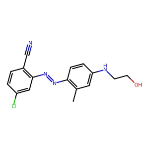 Benzonitrile, 4-chloro-2-[2-[4-[(2-hydroxyethyl)amino]-2-methylphenyl]diazenyl]- structure