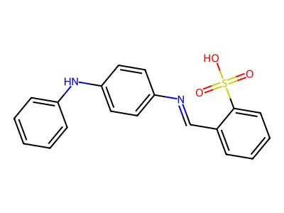 Benzenesulfonic acid, 2-[[[4-(phenylamino)phenyl]imino]methyl]- structure