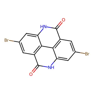 2,7-Dibromo-4,9-dihydro-pyrido(2,3,4,5-lmn)phenanthridine-5,10-dione structure