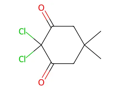1,3-Cyclohexanedione, 2,2-dichloro-5,5-dimethyl- structure