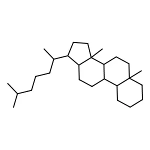 18,19-Dinorcholestane, 5,14-dimethyl-, (5beta,10alpha,14beta,17alpha)- structure