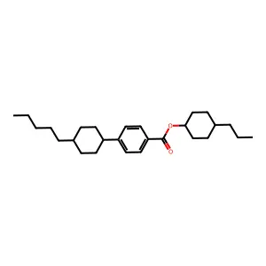 Benzoic acid, 4-(trans-4-pentylcyclohexyl)-, trans-4-propylcyclohexyl ester structure