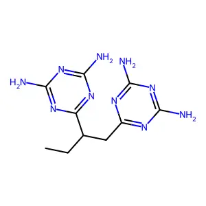 1,3,5-Triazine-2,4-diamine, 6,6'-(1-ethyl-1,2-ethanediyl)bis- structure