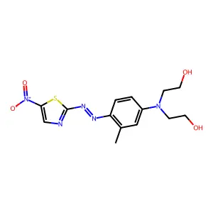 2,2'-(3-Methyl-4-(5-nitrothiazol-2-ylazo)phenylimino)bisethanol structure