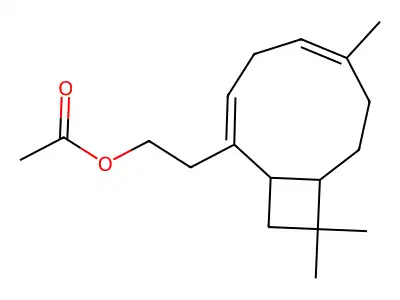 2-(6,10,10-Trimethylbicyclo[7.2.0]undeca-2,5-dien-2-YL)ethyl acetate structure