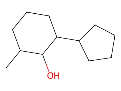 (1S,2S,6R)-2-cyclopentyl-6-methylcyclohexan-1-ol structure