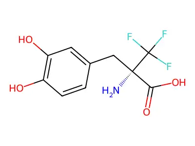 2-Amino-2-[(3,4-dihydroxyphenyl)methyl]-3,3,3-trifluoropropanoic acid structure
