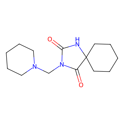 3-(1-Piperidinylmethyl)-1,3-diazaspiro[4.5]decane-2,4-dione structure