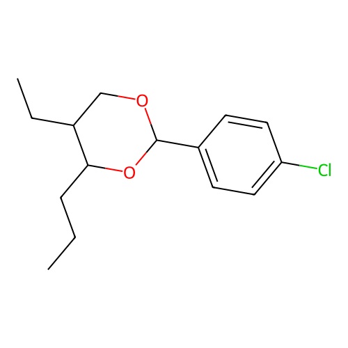 2-(4-Chlorophenyl)-5-ethyl-4-propyl-1,3-dioxane structure