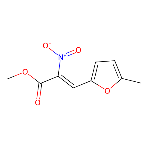 Methyl 3-(5-methyl-2-furanyl)-2-nitro-2-propenoate structure
