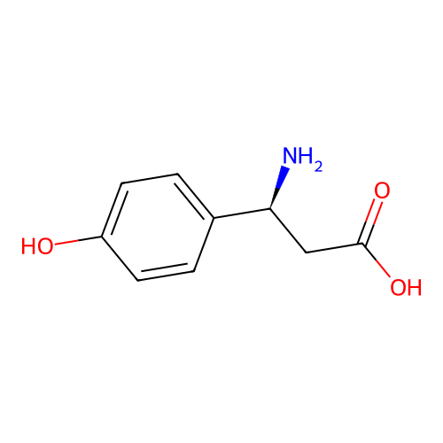(S)-3-Amino-3-(4-hydroxyphenyl)propanoic acid structure