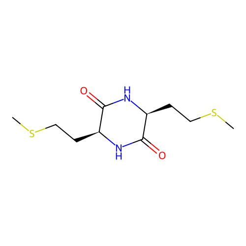 (3S,6S)-3,6-bis(2-methylsulfanylethyl)piperazine-2,5-dione structure