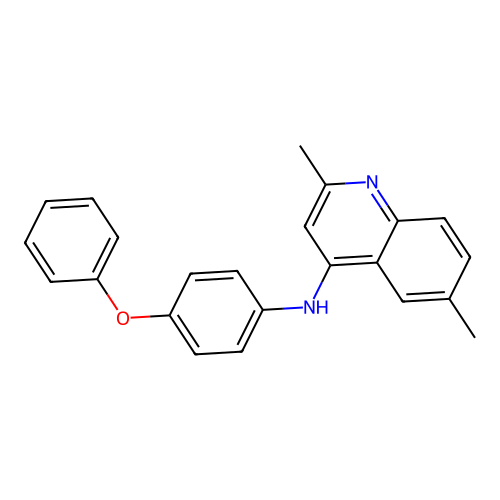 2,6-dimethyl-N-(4-phenoxyphenyl)quinolin-4-amine structure