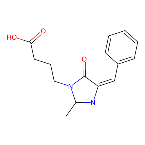 1H-Imidazole-1-butanoic acid, 4,5-dihydro-2-methyl-5-oxo-4-(phenylmethylene)- structure