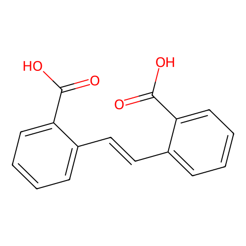 Benzoic acid, (1,2-ethenediyl)bis- structure