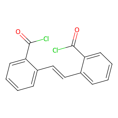 2-[2-(2-Carbonochloridoylphenyl)ethenyl]benzoyl chloride structure