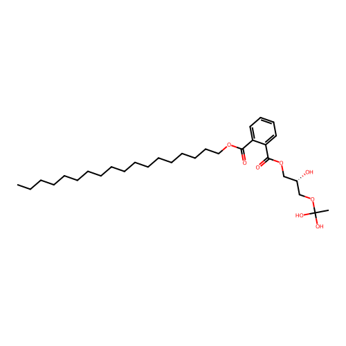 1,2-Benzenedicarboxylic acid, mixed esters with 3-(1,2-dihydroxyethoxy)-1,2-propanediol and stearic acid structure
