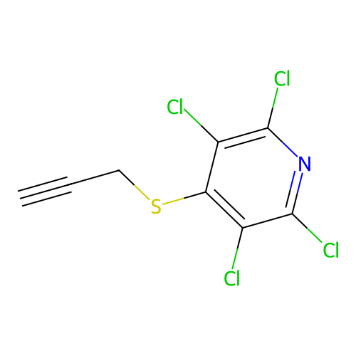 2,3,5,6-Tetrachloro-4-(2-propynylthio)pyridine structure