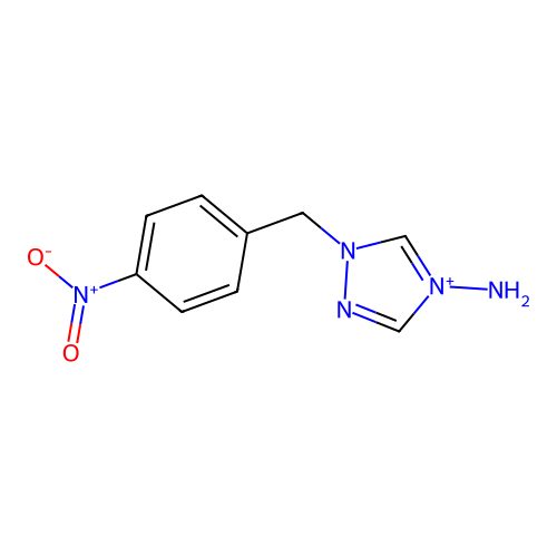 1-[(4-Nitrophenyl)methyl]-1,2,4-triazol-4-ium-4-amine structure