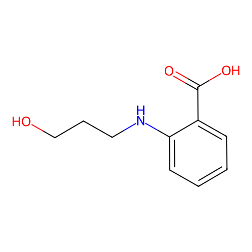 2-[(3-Hydroxypropyl)amino]benzoic acid structure