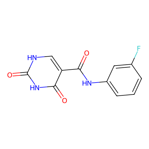 N-(3-fluorophenyl)-2,4-dioxo-1H-pyrimidine-5-carboxamide structure