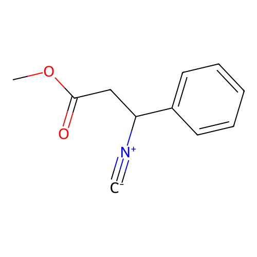 Methyl 3-isocyano-3-phenylpropionate structure