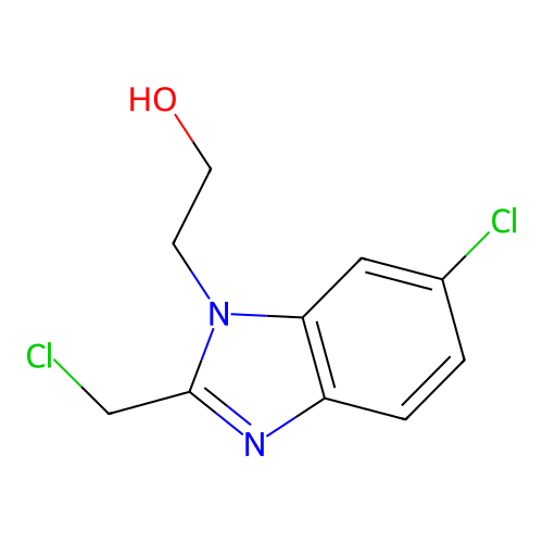 2-[6-Chloro-2-(chloromethyl)benzimidazol-1-yl]ethanol structure