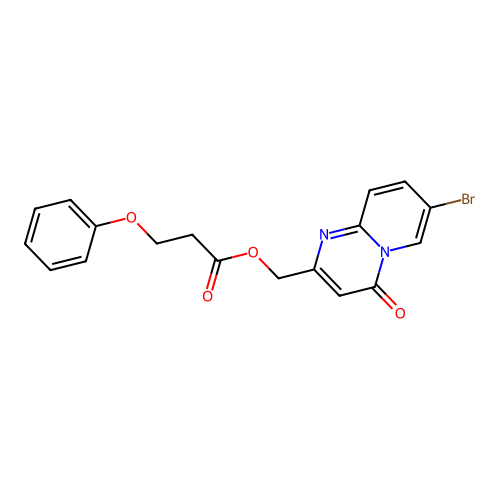 (7-Bromo-4-oxopyrido[1,2-a]pyrimidin-2-yl)methyl 3-phenoxypropanoate structure