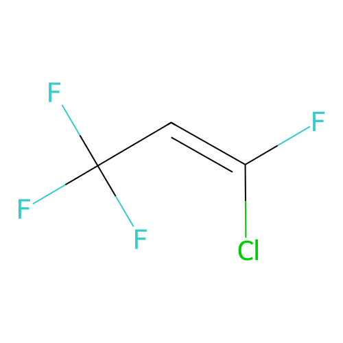 1-Chloro-1,3,3,3-tetrafluoro-1-propene structure