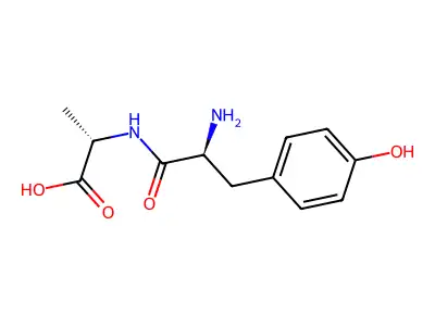 2-[[2-Amino-3-(4-hydroxyphenyl)propanoyl]amino]propanoic acid structure